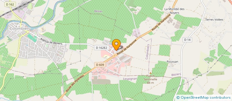 localisation de l'entreprise PAPIN PIECES AUTO  COLOMBIERS