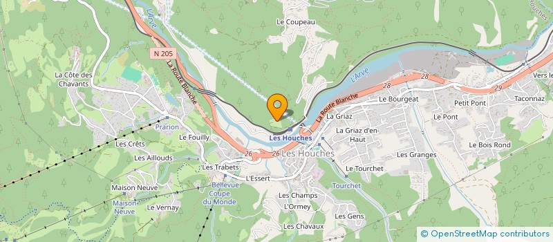 localisation de l'entreprise PAPIULA DU POUTY  LES HOUCHES