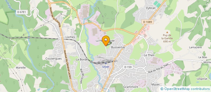 localisation de l'entreprise PAPON MECA à USSEL