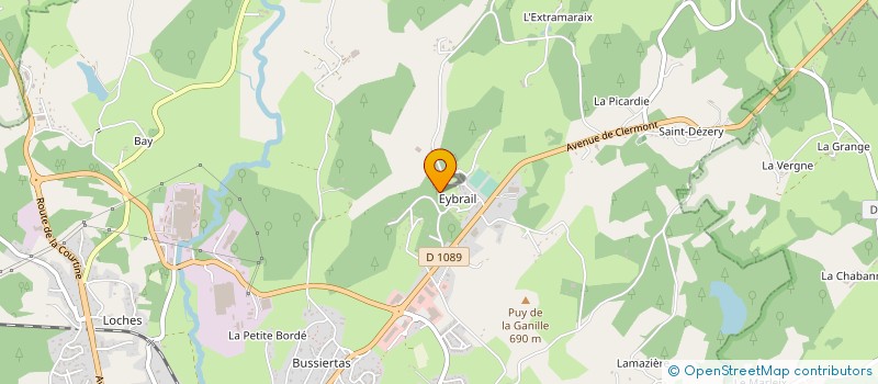localisation de l'entreprise PAPON T.P. à USSEL