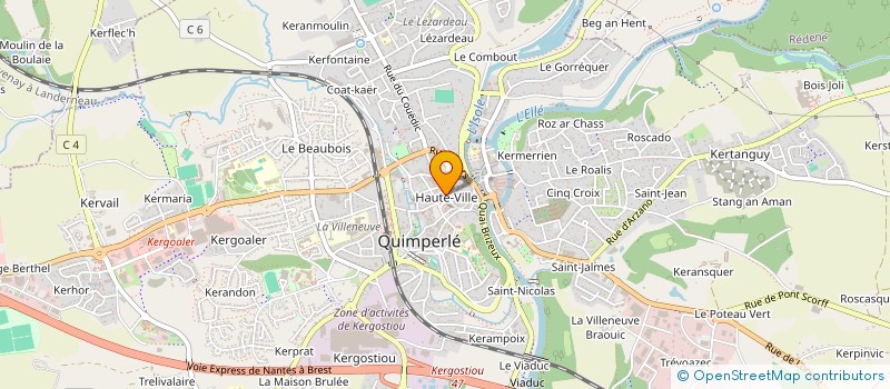 localisation de l'entreprise PAPOOS PAYS DE CORNOUAILLE à QUIMPERLE