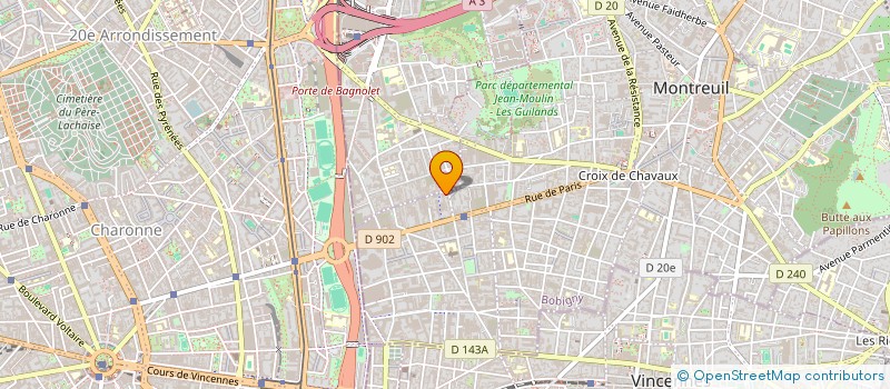 localisation de l'entreprise PAPOTE  MONTREUIL