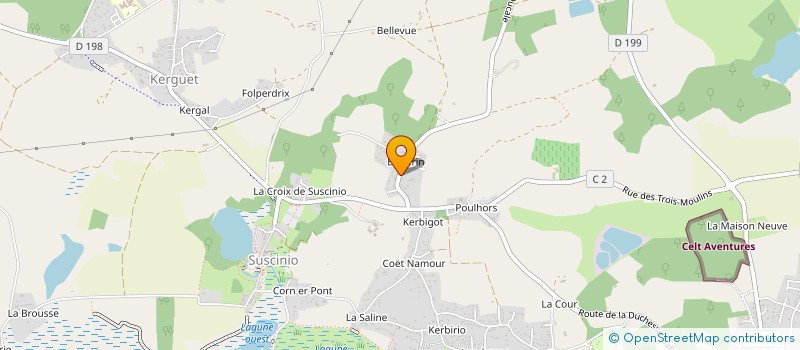 localisation de l'entreprise PAPOU LE RIBOUX  SARZEAU