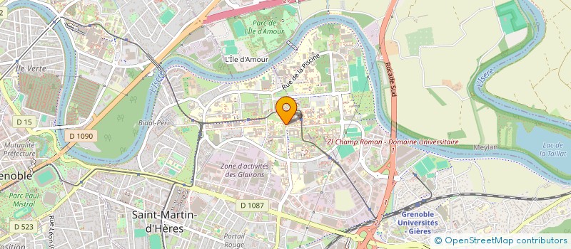 localisation de l'entreprise PAPYRUS à SAINT MARTIN D'HERES