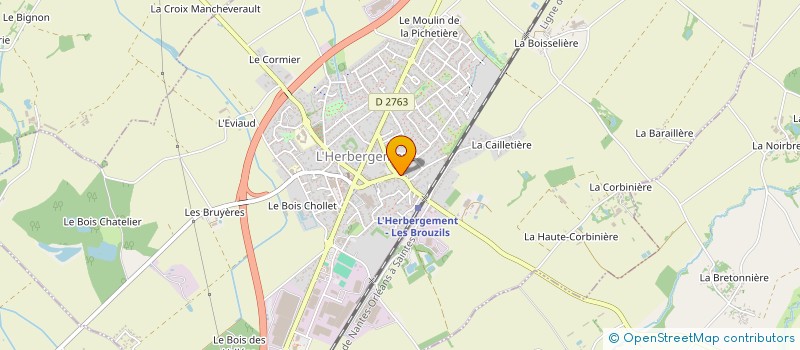 localisation de l'entreprise PAQUEREAU-GUINEBAUD  L'HERBERGEMENT