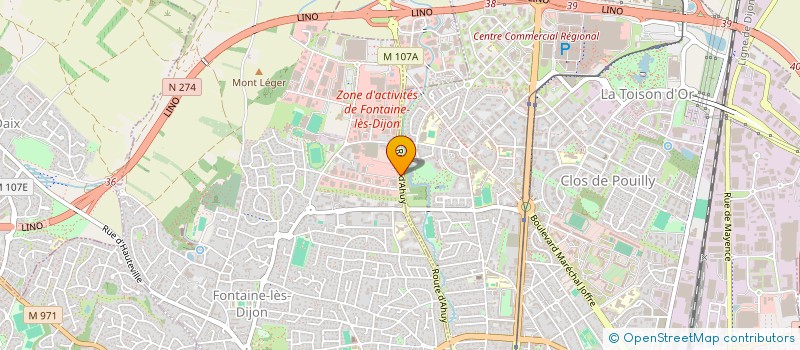 localisation de l'entreprise PAQUET à FONTAINE-LES-DIJON