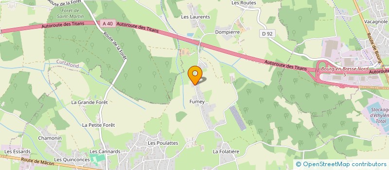 localisation de l'entreprise PAQUET à MEZERIAT