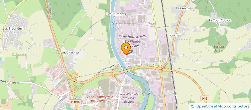 localisation de l'entreprise PAQUEZ J&J IMMOBILIER à AUXERRE
