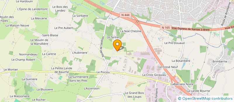 localisation de l'entreprise PAR 4 CHEMINS - CHEVAL ET CIE à COUERON