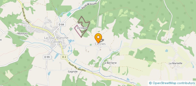 localisation de l'entreprise PAR CHEMINS  LA TOUR-BLANCHE-CERCLES