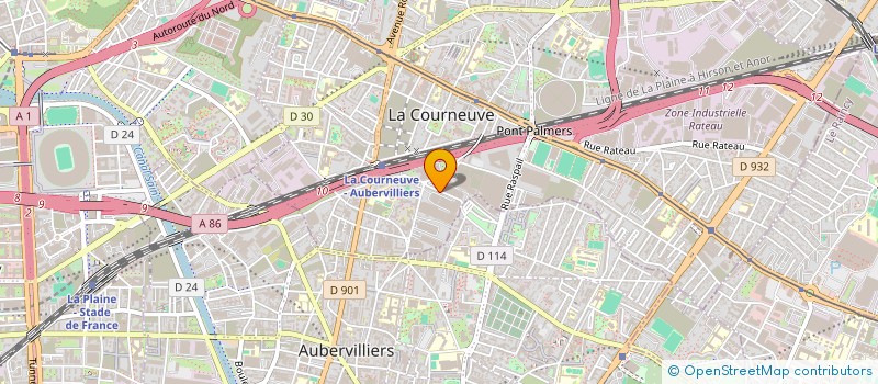 localisation de l'entreprise PARA MODA à LA COURNEUVE