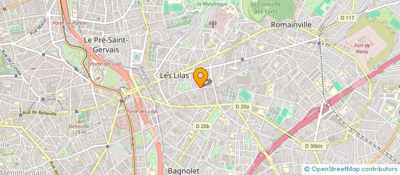 localisation de l'entreprise PARADE à LES LILAS