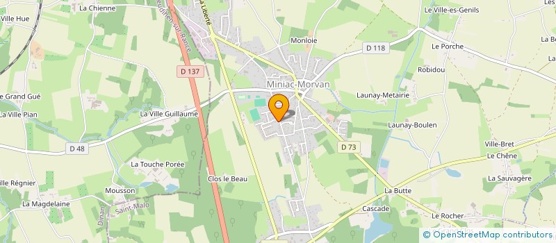 localisation de l'entreprise PARADELLE  MINIAC-MORVAN