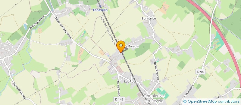 localisation de l'entreprise PARADIS 36  TEMPLEUVE-EN-PEVELE