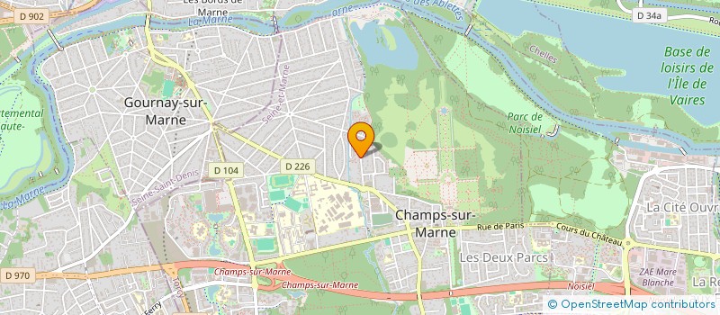 localisation de l'entreprise PARADIS  CHAMPS-SUR-MARNE