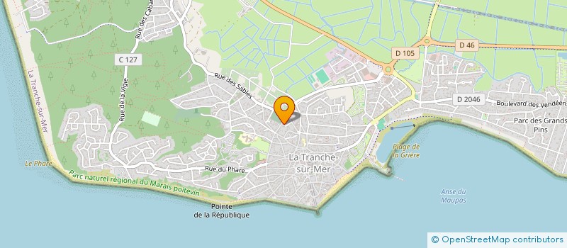 localisation de l'entreprise PARADIS B&J à LA TRANCHE-SUR-MER