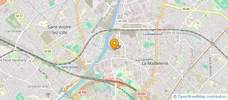 localisation de l'entreprise PARADIS BLANC à LA MADELEINE