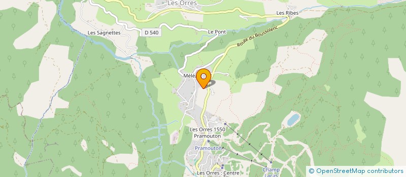 localisation de l'entreprise PARADIS BLANC LES ORRES à LES ORRES
