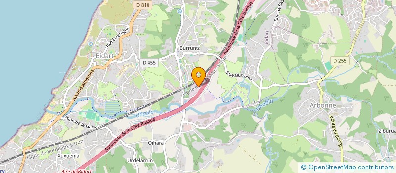 localisation de l'entreprise PARADIS BLEU  BIDART