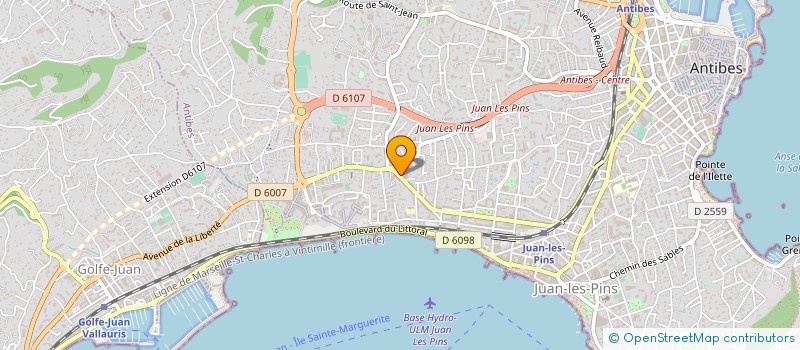 localisation de l'entreprise PARADIS COIFFURE à ANTIBES