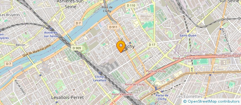 localisation de l'entreprise PARADIS PIZZA à CLICHY