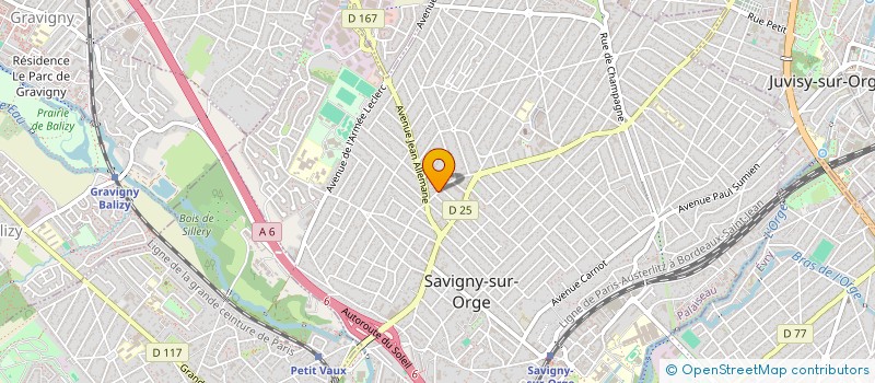localisation de l'entreprise PARADIS SERVICES SARL à SAVIGNY-SUR-ORGE