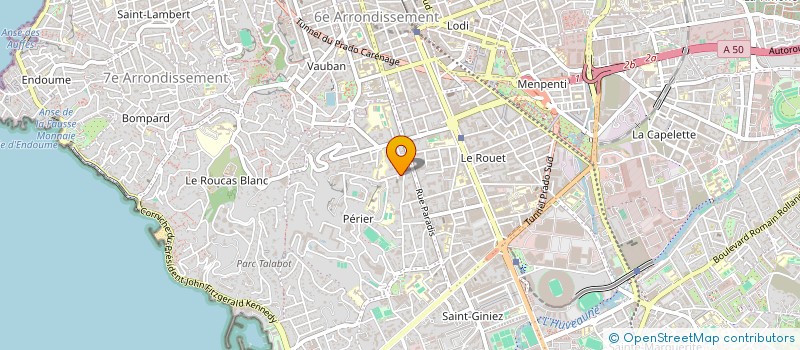 localisation de l'entreprise PARADIS THALASSA SA à MARSEILLE