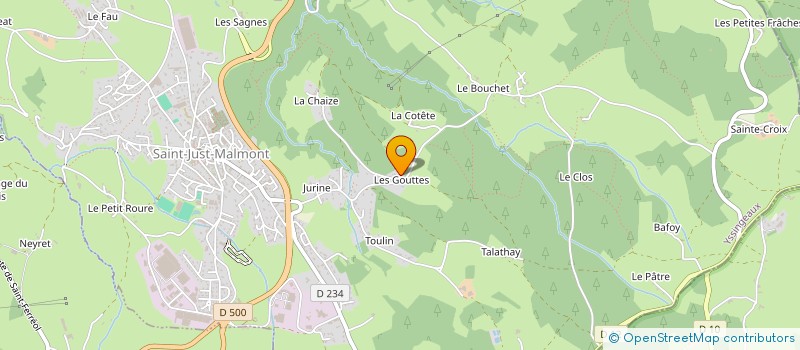 localisation de l'entreprise PARADIS VERT à SAINT-JUST-MALMONT