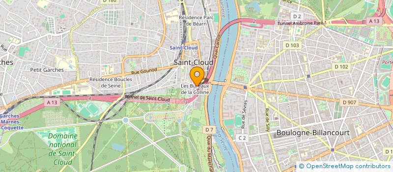 localisation de l'entreprise PARADIS VERT à SAINT-CLOUD