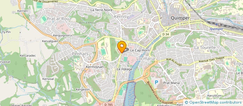 localisation de l'entreprise PARADISE à QUIMPER