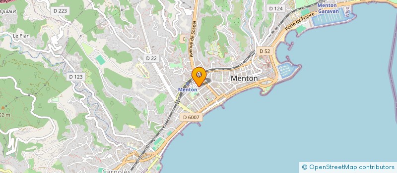 localisation de l'entreprise PARADISE à MENTON