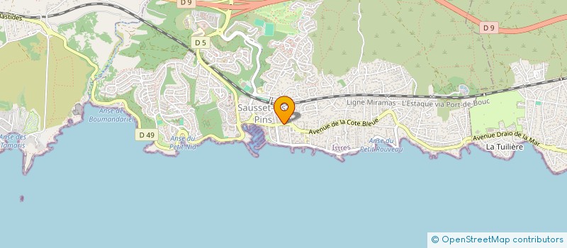 localisation de l'entreprise PARADISE GROUP à SAUSSET-LES-PINS