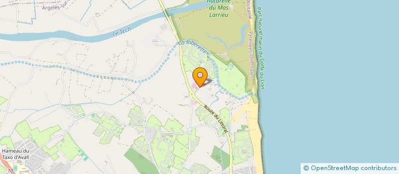 localisation de l'entreprise PARADISE LOISIRS  ARGELES-SUR-MER