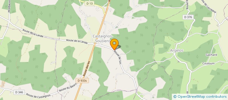 localisation de l'entreprise PARADISES64  CASTAIGNOS-SOUSLENS