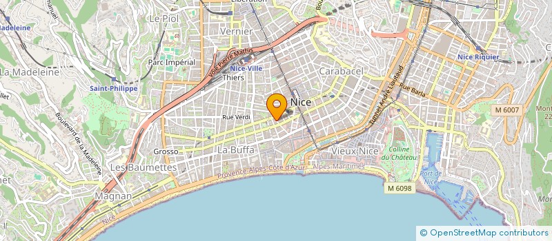 localisation de l'entreprise PARADISIO à NICE