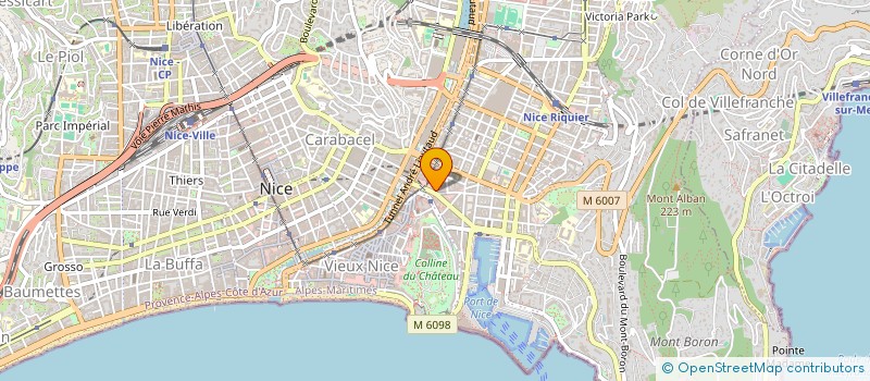 localisation de l'entreprise PARADISIO à NICE