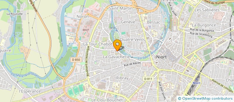 localisation de l'entreprise PARADOXCE à NIORT