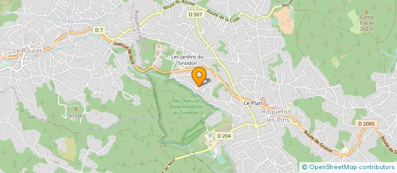 localisation de l'entreprise PARAGON à ROQUEFORT-LES-PINS