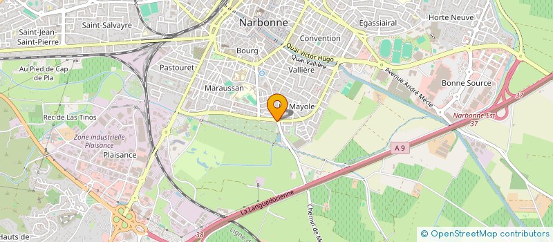 localisation de l'entreprise PARALELLE-IMMO à NARBONNE