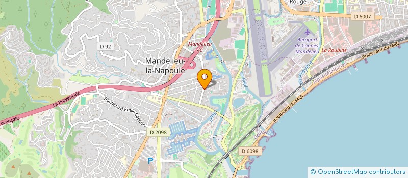 localisation de l'entreprise PARALUCAS à MANDELIEU-LA-NAPOULE