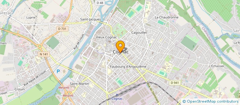 localisation de l'entreprise PARALUX à COGNAC