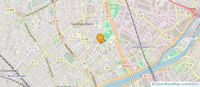 localisation de l'entreprise PARAMED à GENNEVILLIERS