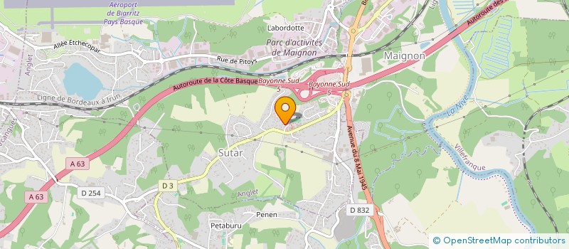 localisation de l'entreprise PARAMED'SUTAR  ANGLET