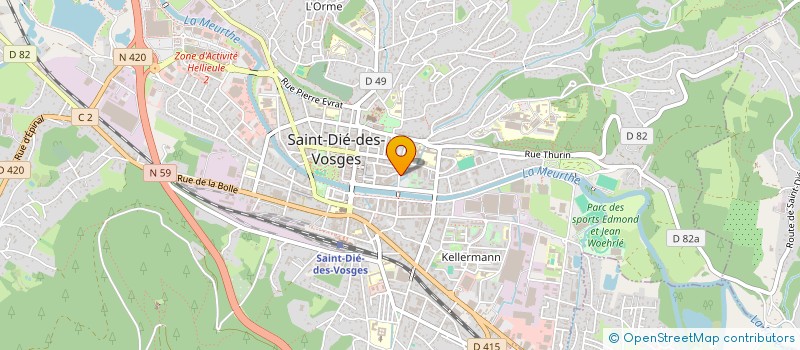 localisation de l'entreprise PARAMEDEO à SAINT-DIE-DES-VOSGES