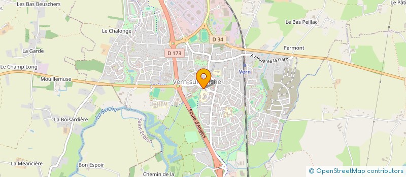 localisation de l'entreprise PARAMEDICAUX DE LA CHALOTAIS  VERN-SUR-SEICHE