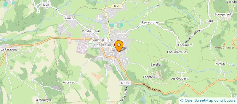 localisation de l'entreprise PARASANTE+  SAINT-JULIEN-CHAPTEUIL