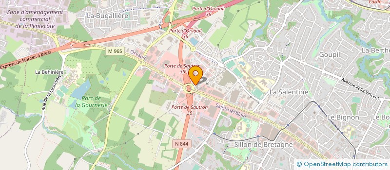 localisation de l'entreprise PARASITECK à ORVAULT