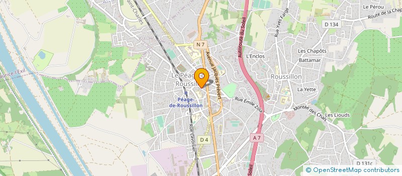 localisation de l'entreprise PARASTAR à LE PEAGE-DE-ROUSSILLON