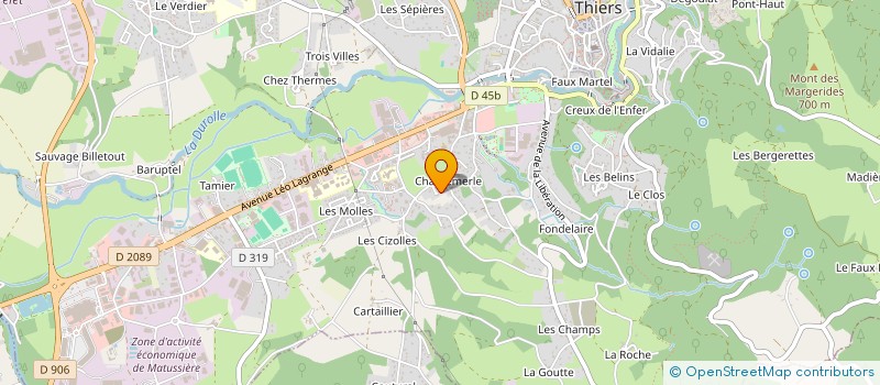 localisation de l'entreprise PARAY CENTRE AUTO  THIERS