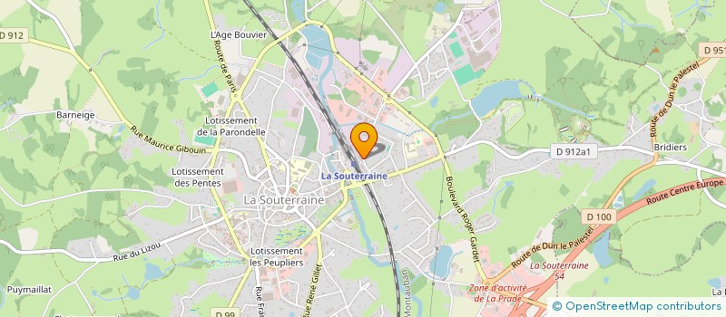 localisation de l'entreprise PARBAUD RENOVATION à LA SOUTERRAINE